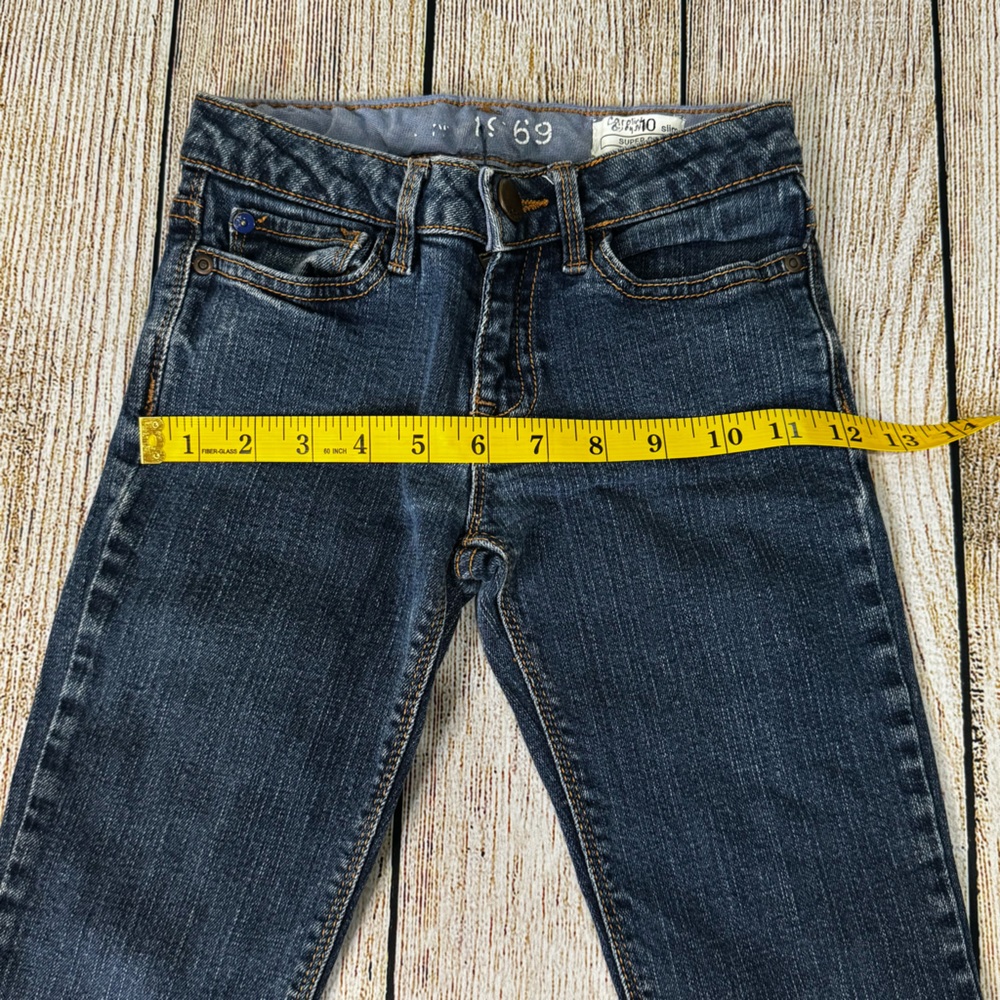 Pre-Loved Old Navy Gap Kids 1969 Girls Super Skinny Blue Jeans 10 Slim - Picture 5 of 12